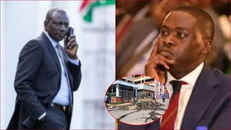 President William Ruto revealed he confronted Governor Johnson Sakaja over the dumping of garbage at the KPLC headquarters in Nairobi.